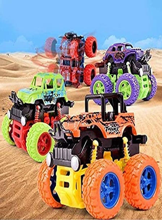 Truvic 4WD Trucks Friction Powered Unbreakable Cars for Kids Big Rubber Tires Baby Boys Super Cars Blaze Truck Children Gift Toys (4 Pcs) - Image 4